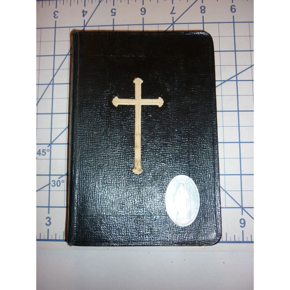 Vintage Catholic Prayer Card Scrapbook Binder with Maria Anna Brunner Relic